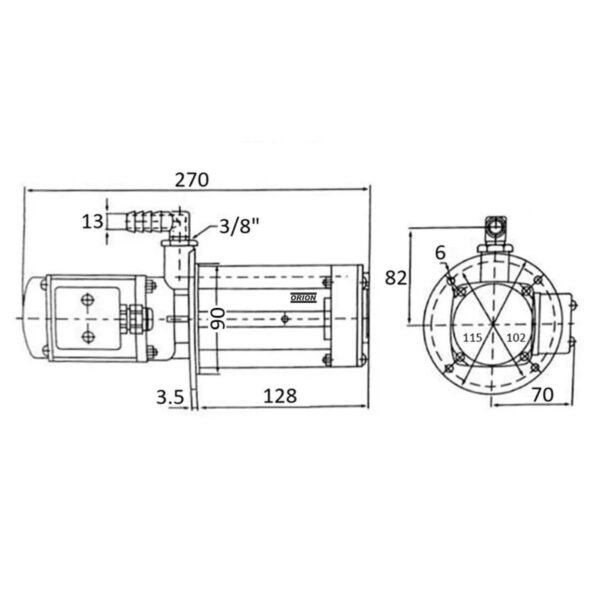 bomba refrigeraçao 128 mm imersao 1/8 hp 220V - Imagem 3