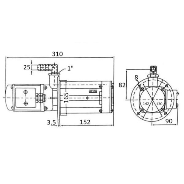 bomba refrigeraçao 152 mm imersao 1/8 hp 220V - Imagem 3