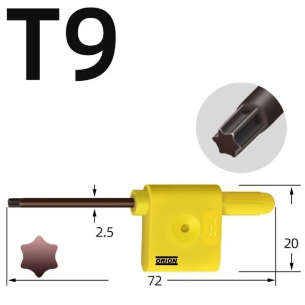 chave torx t09 bandeira - Imagem 3