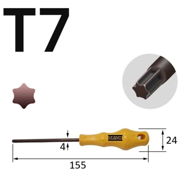 chave torx t07 fenda - Imagem 3