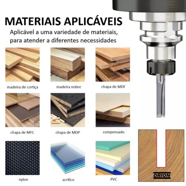 fresa corte reto 6x42 router cnc mdf acm - 2 cortes - Imagem 4
