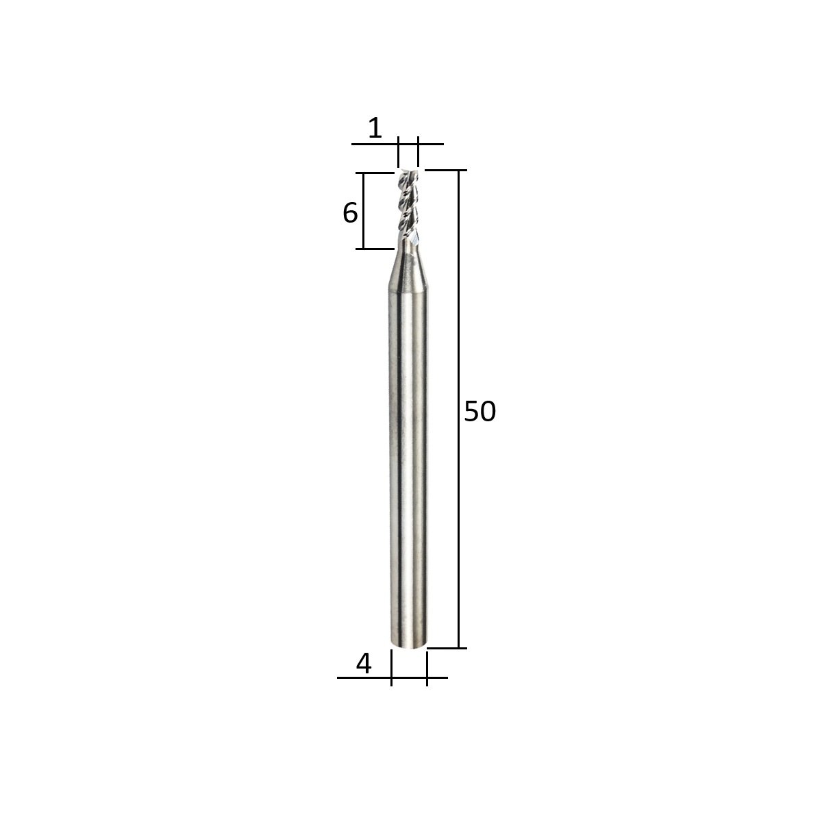 fresa topo para aluminio 3 cortes 01mmx6x50xh4 - Imagem 3