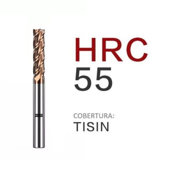 fresa topo metal duro 4 cortes 05 mmx20x075xh5 TiSiN - Imagem 3
