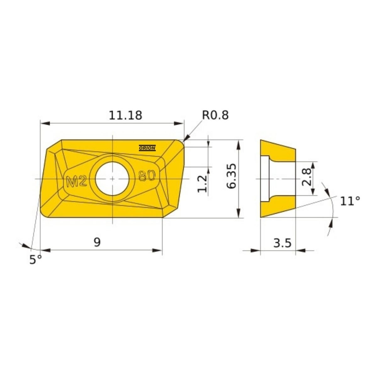 inserto apmt 1135 pdfr g2 nk0010 - Imagem 3