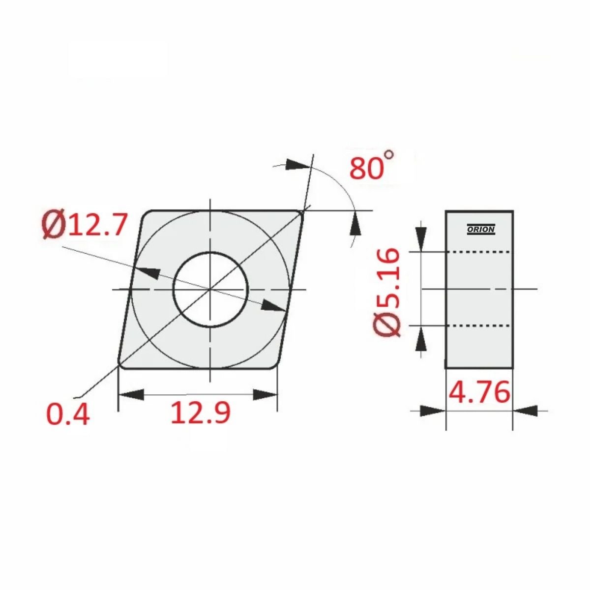 inserto cnmg 120404 ma un4015 - Imagem 3
