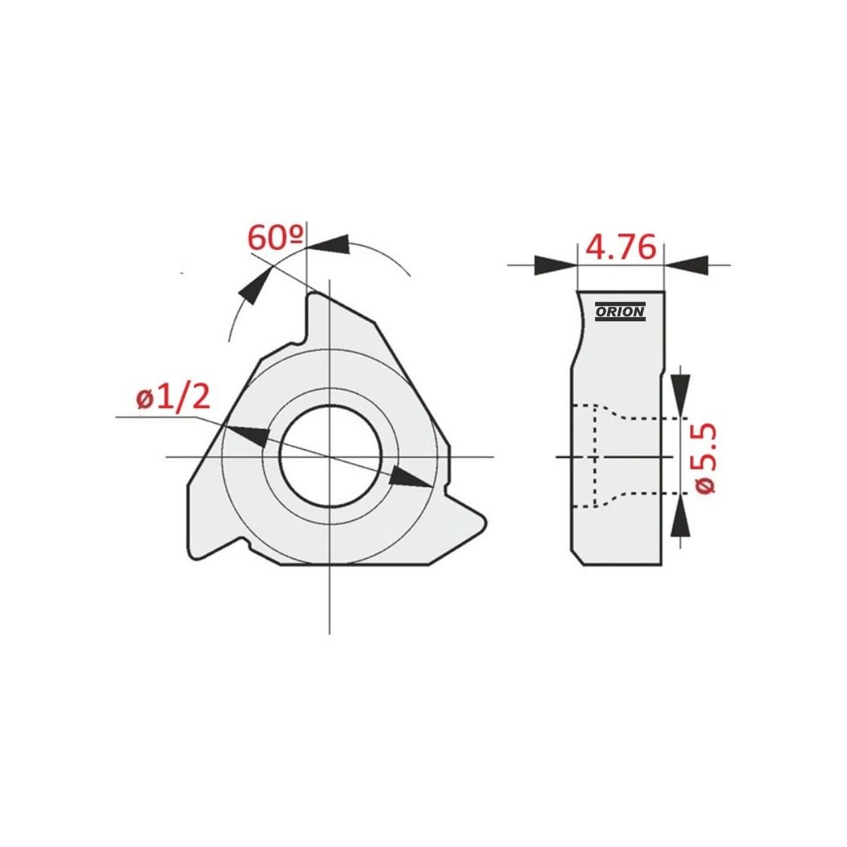 inserto rosca 22 er n60 na un4015 - Imagem 3