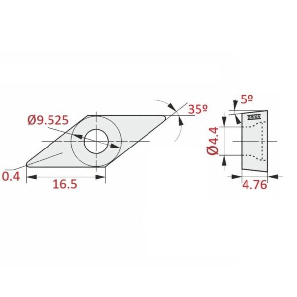 inserto vbmt 160404 mv un4015 - Imagem 3