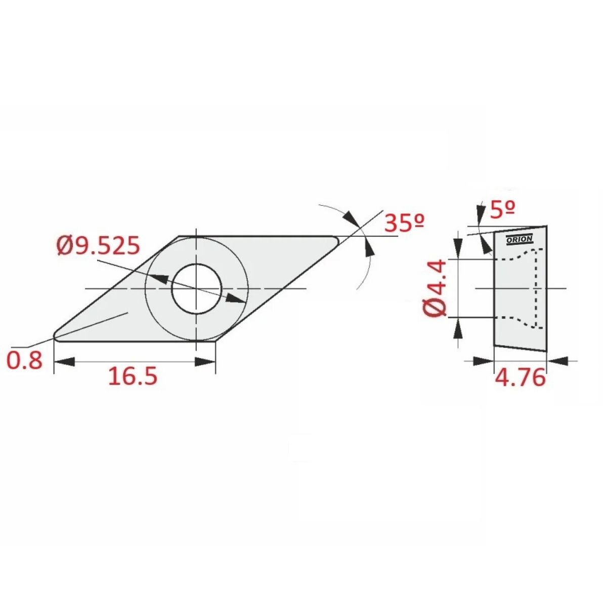 inserto vbmt 160408 mv un4015 - Imagem 3