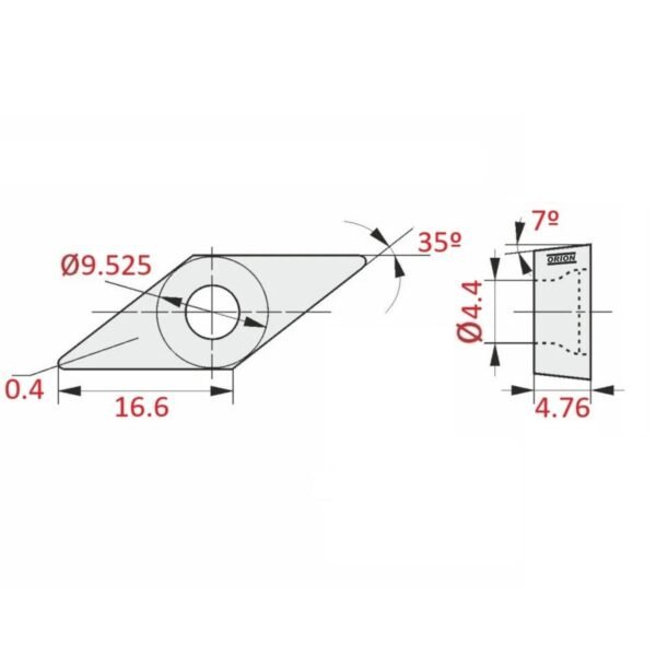 inserto vcgt 160404 al nk0010 - Imagem 3