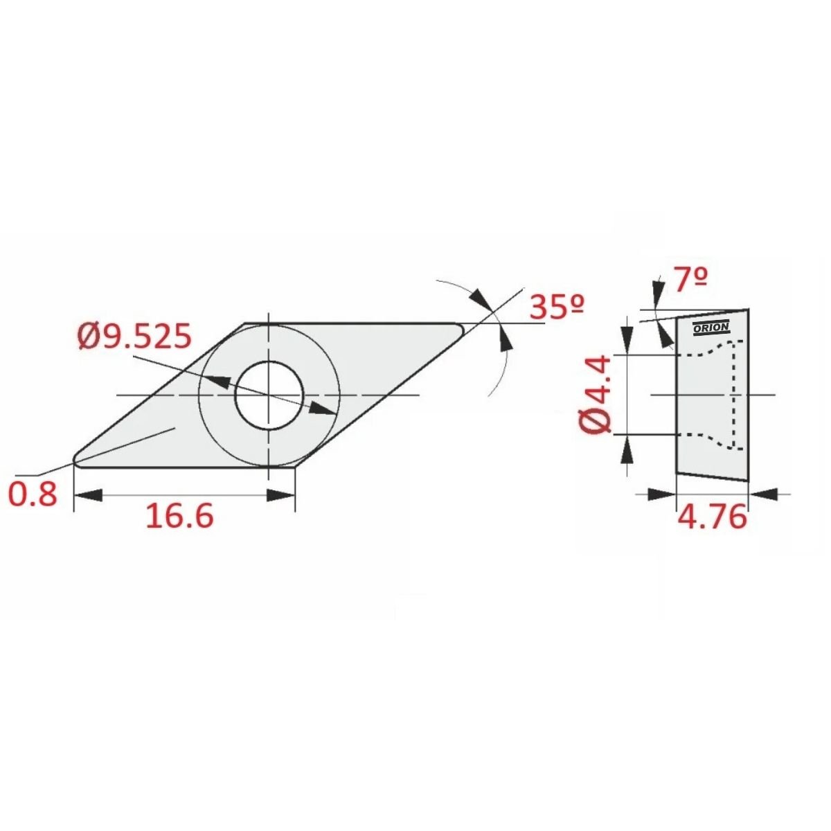 inserto vcgt 160408 al nk0010 - Imagem 3