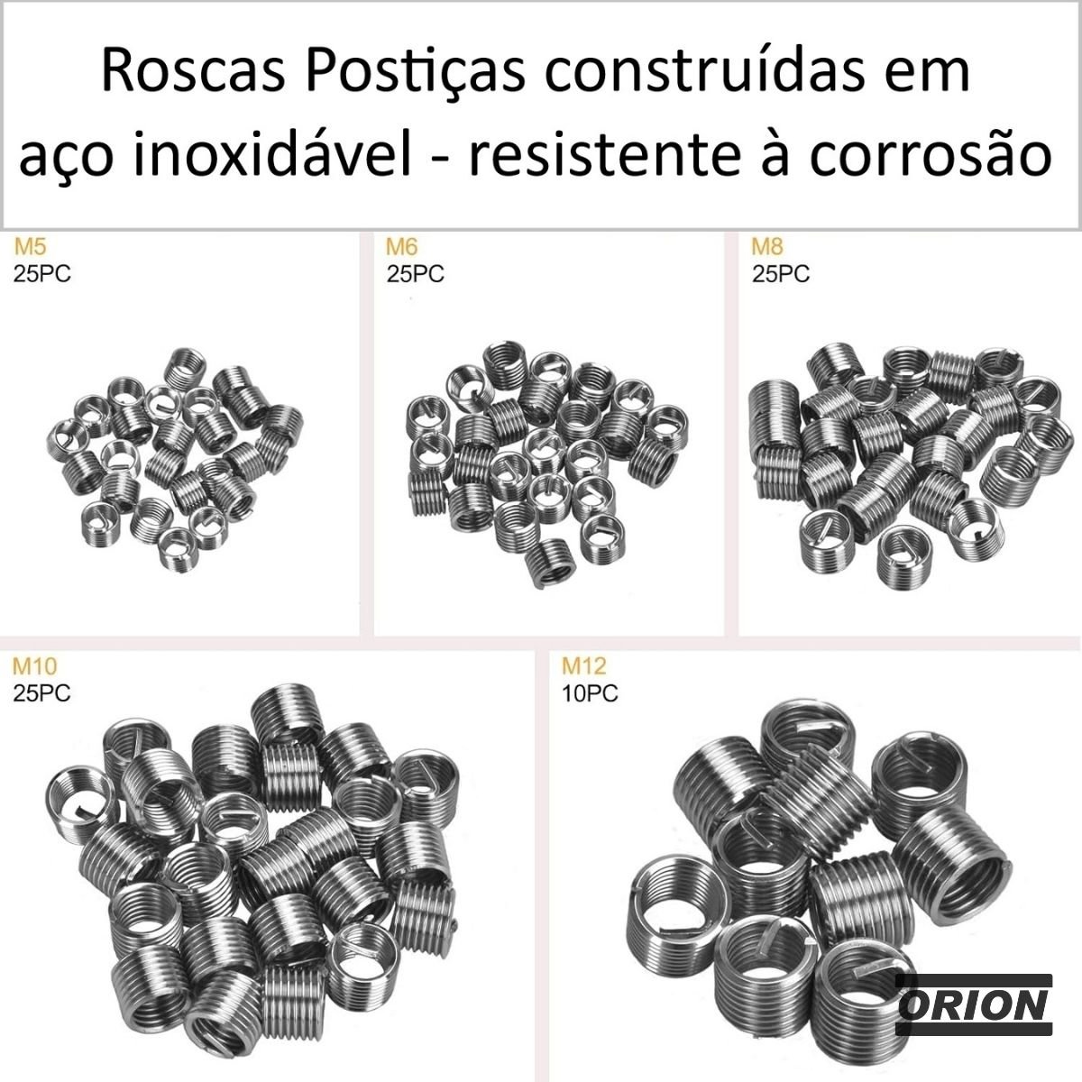 kit rosca postiça master m5 a m12 - Imagem 3