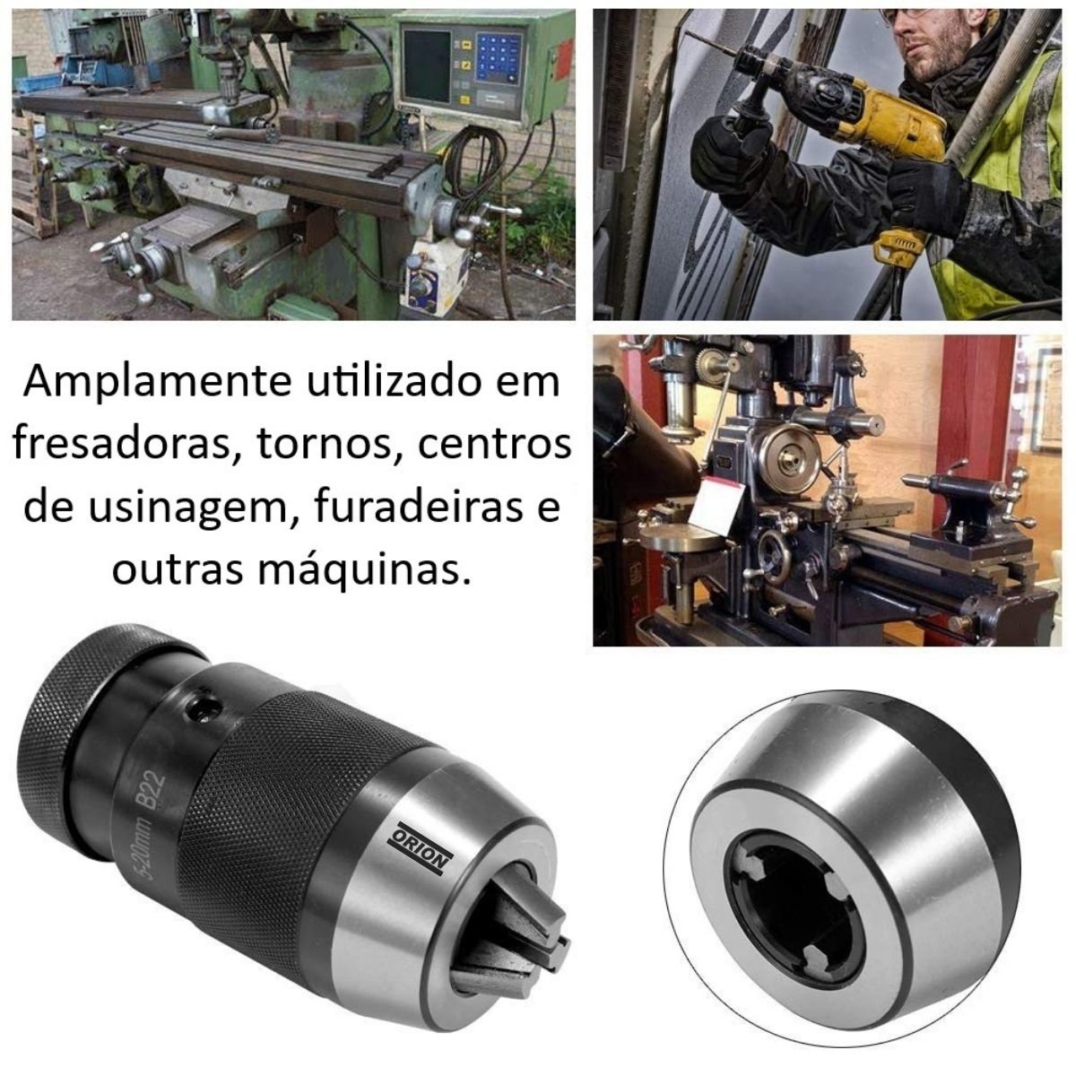 mandril aperto rapido 5 a 20mm b22 - Imagem 5