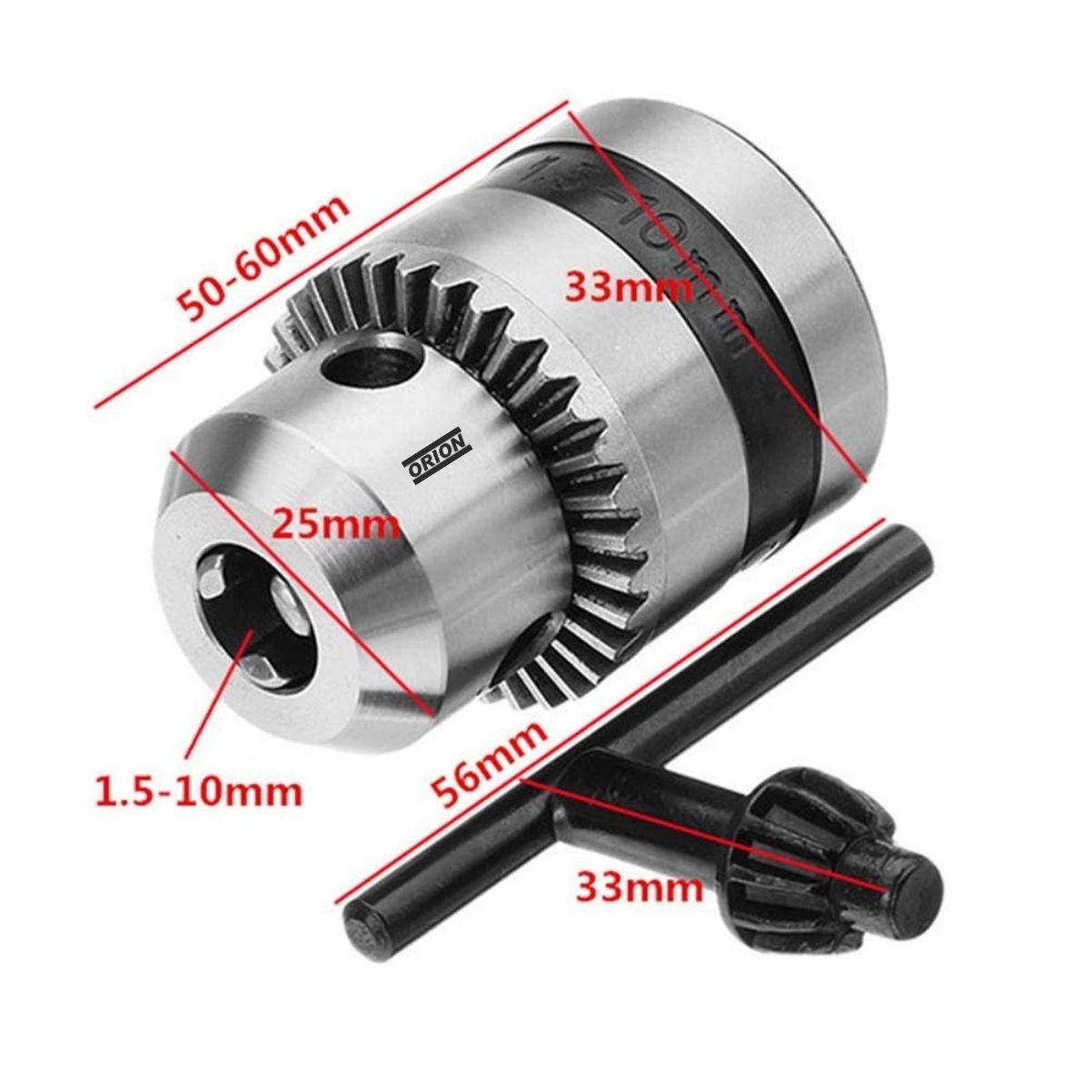 mandril com chave 1 a 10mm b12 - Imagem 3
