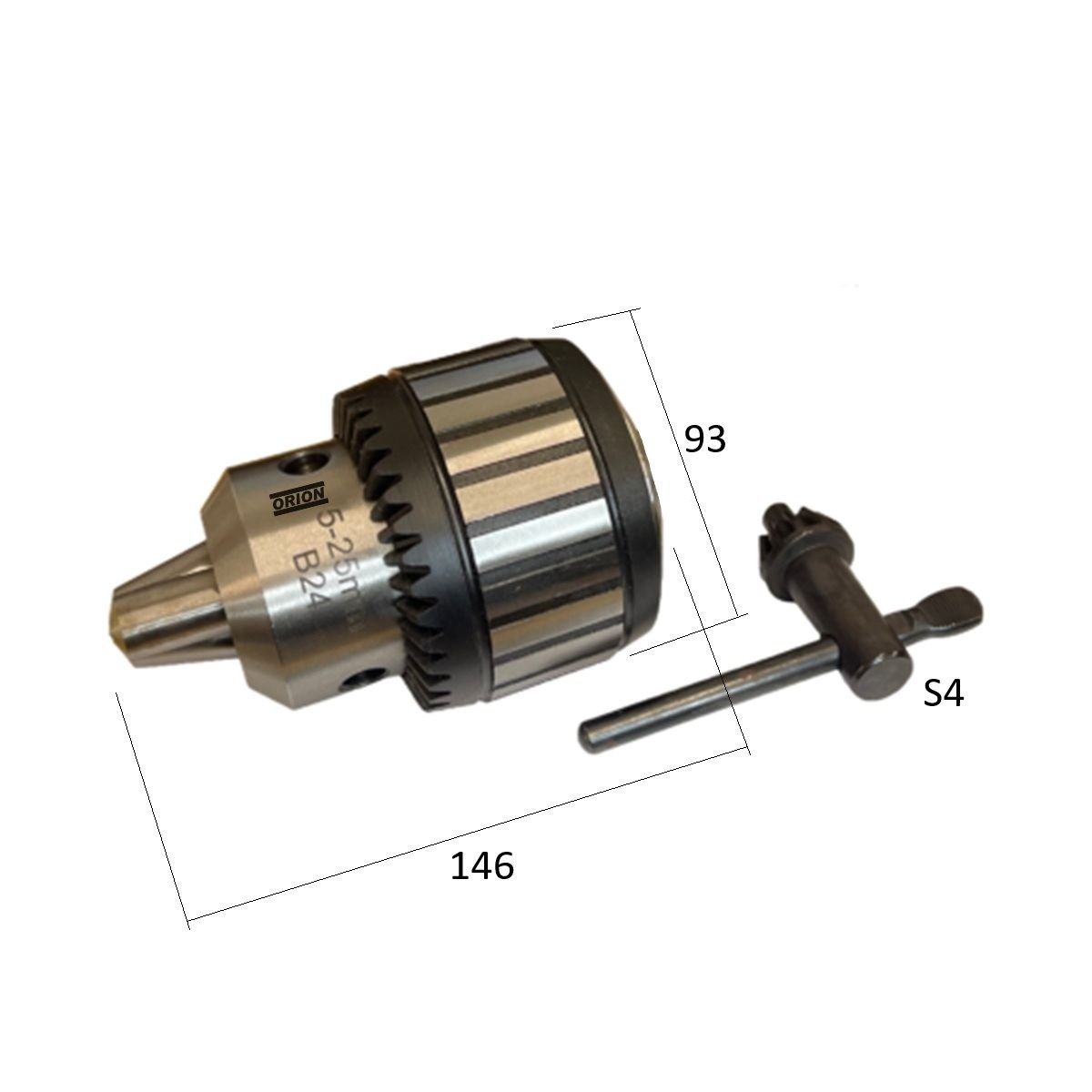 mandril com chave 5 a 25mm b24 - Imagem 3