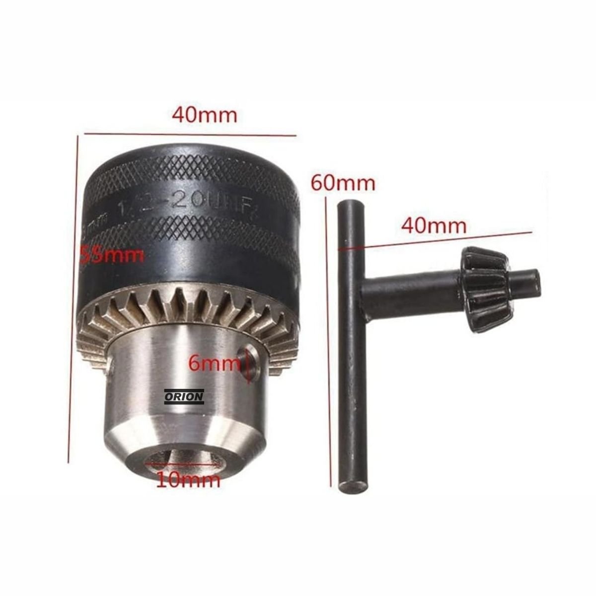 mandril com chave 1.5 a 13mm rosca 1/2x20 - Imagem 3