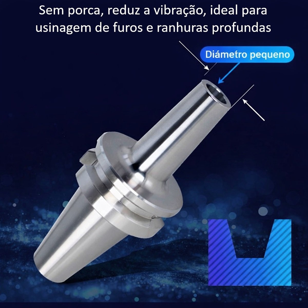 mandril porta pinças dc6 bt40 L90 - Imagem 2