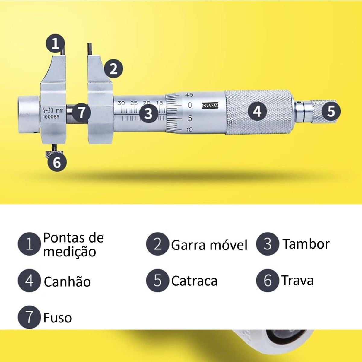 micrometro interno tipo paquimetro 5 a 30mm 0,01mm - Imagem 5