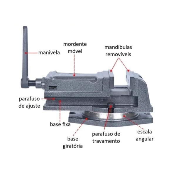 morsa giratoria abertura 160 mm modelo QH - Imagem 10