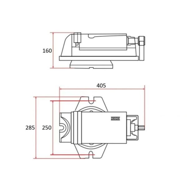 morsa giratoria abertura 160 mm modelo QH - Imagem 3
