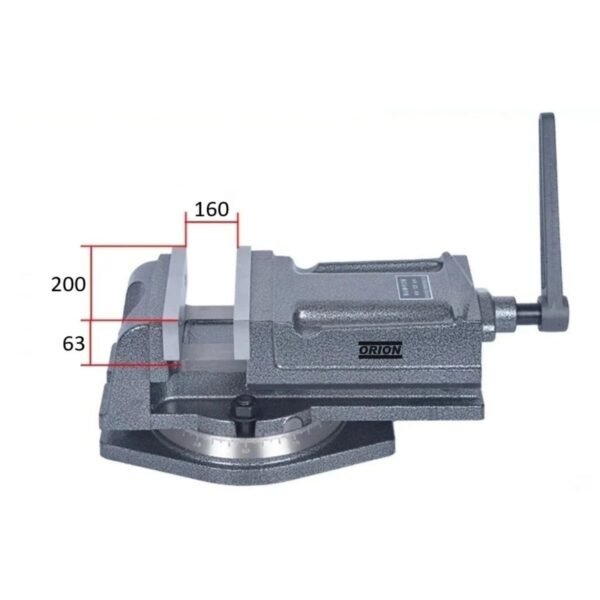 morsa giratoria abertura 160 mm modelo QH - Imagem 4