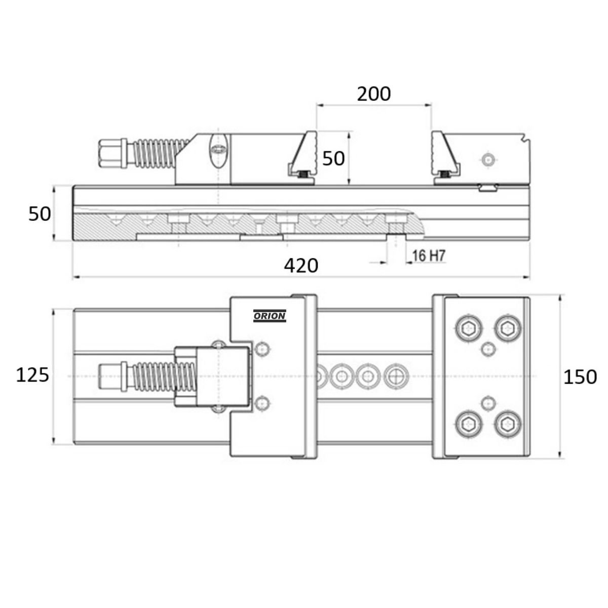 morsa modular de precisao abertura 200mm - Imagem 3