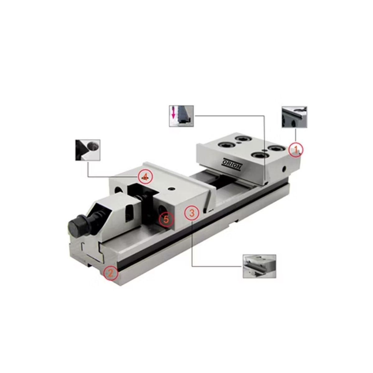 morsa modular de precisao abertura 200mm - Imagem 7