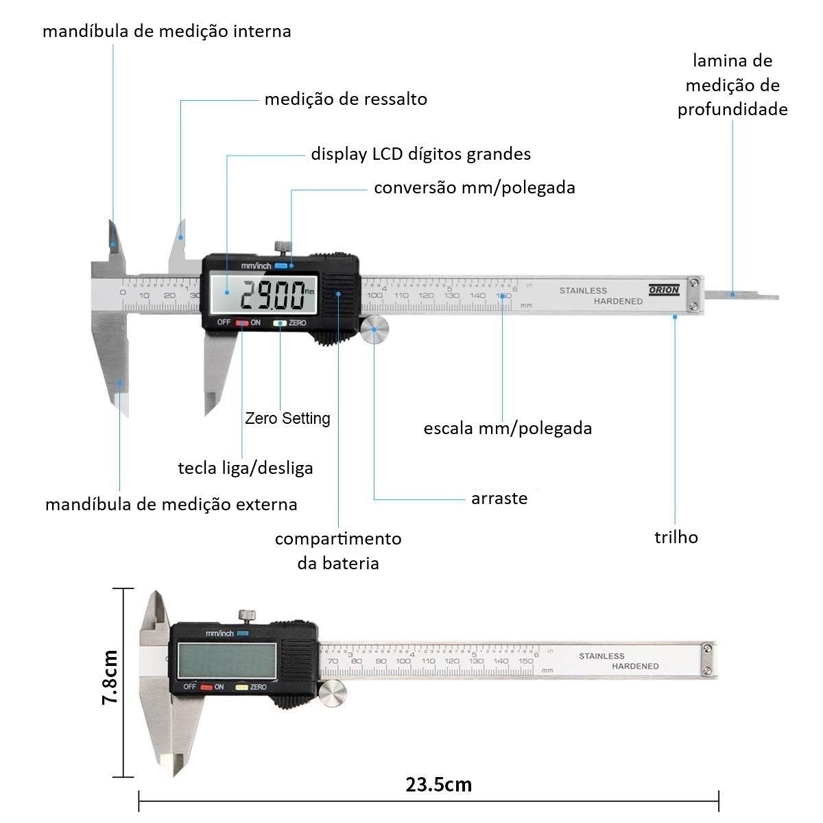 paquimetro digital 150mm 0.01mm PROMO - Imagem 2