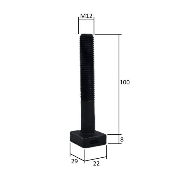 parafuso cabeça T m12x100 - Imagem 3