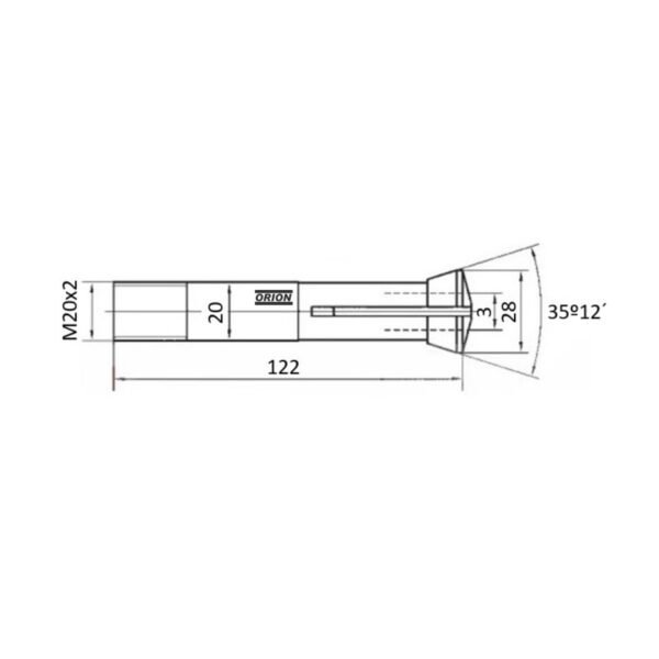 pinça para afiadora universal U2 03 mm - Imagem 3