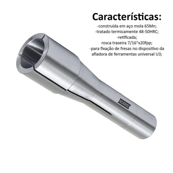 pinça para afiadora universal U3 R8 25 mm - Imagem 5