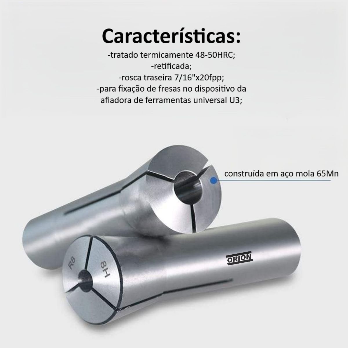 pinça para afiadora universal U3 R8 14 mm - Imagem 5