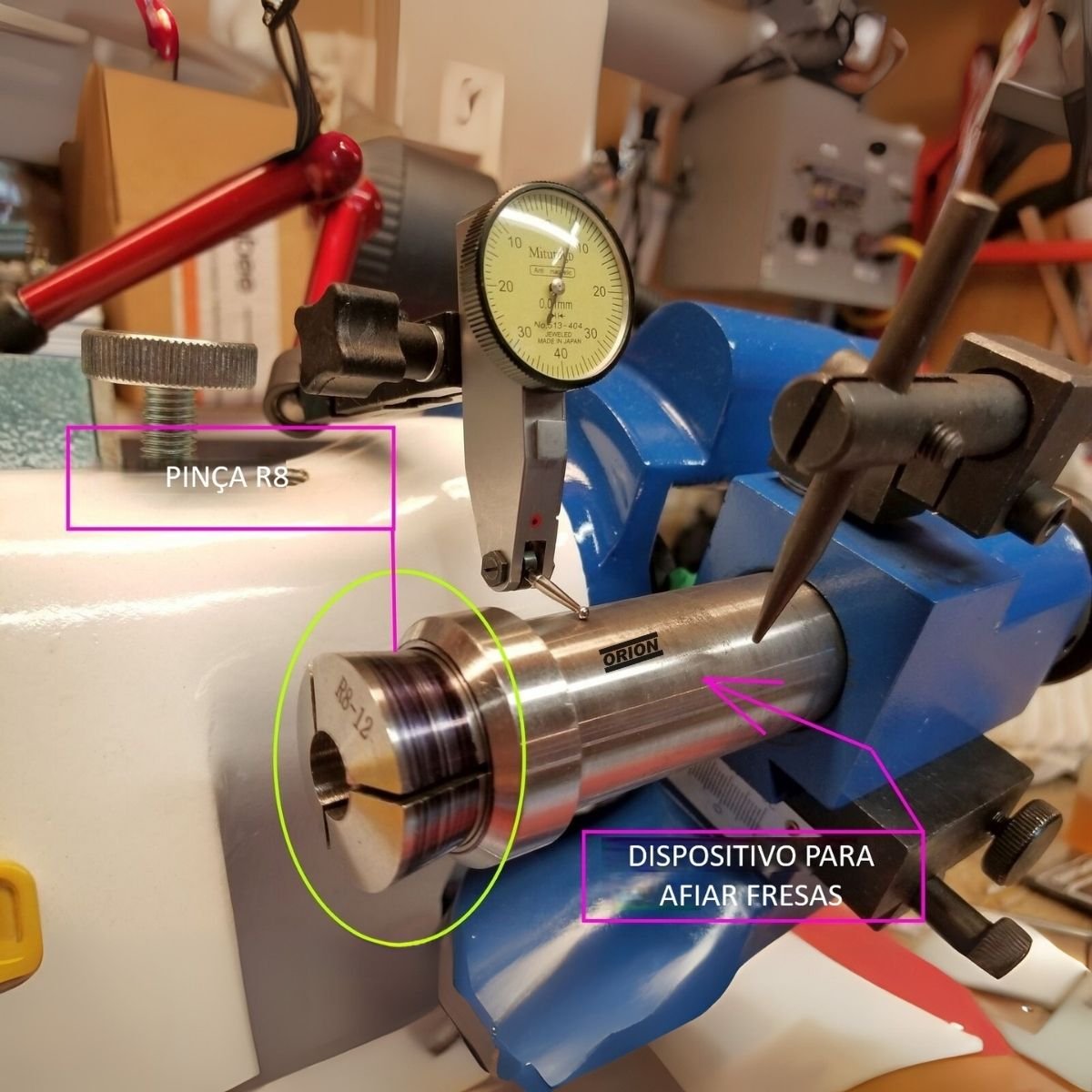 pinça para afiadora universal U3 R8 12 mm - Imagem 6