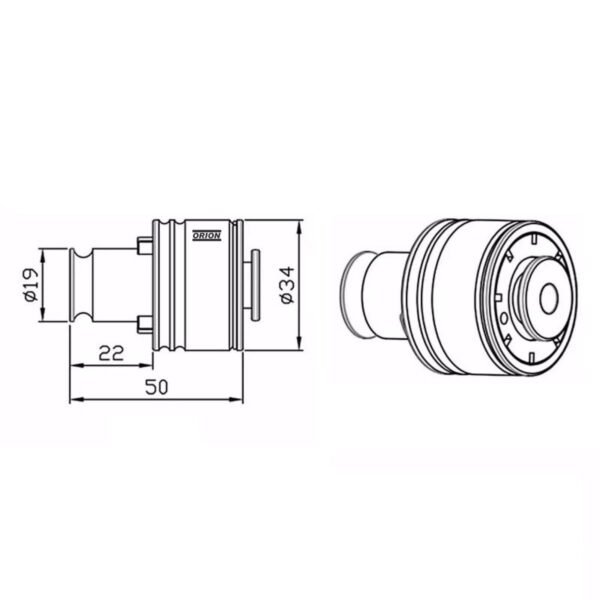 pinça porta macho T1 04,5x03,4 com controle de torque - Imagem 3