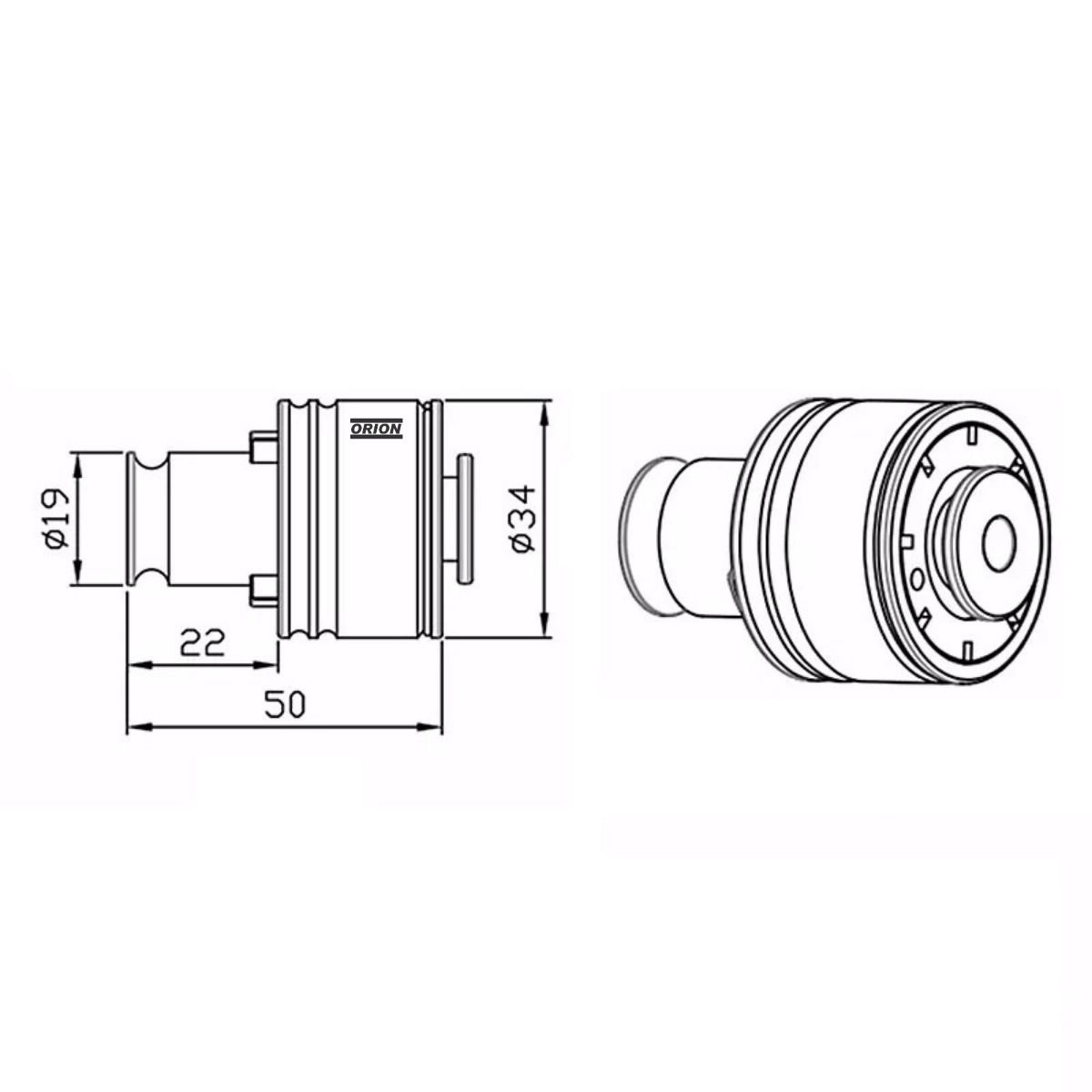 pinça porta macho T1 08x06,2 com controle de torque - Imagem 3