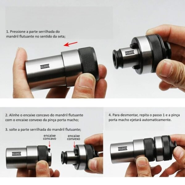 pinça porta macho T1 04,0x03,0 com controle de torque - Imagem 5