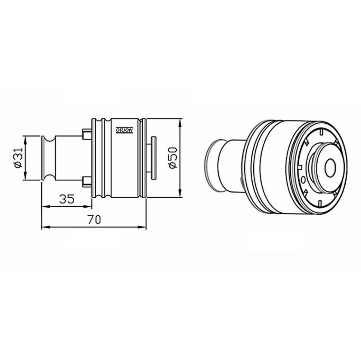pinça porta macho T2 07x05,5 com controle de torque - Imagem 3
