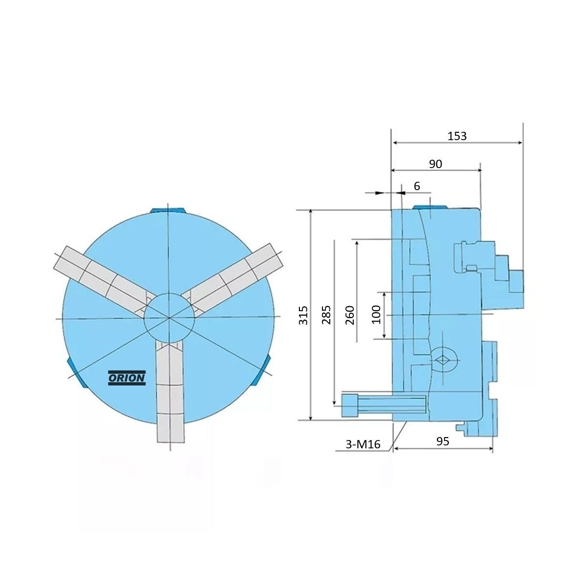 placa de torno reversivel 3 castanhas 400mm - Imagem 3