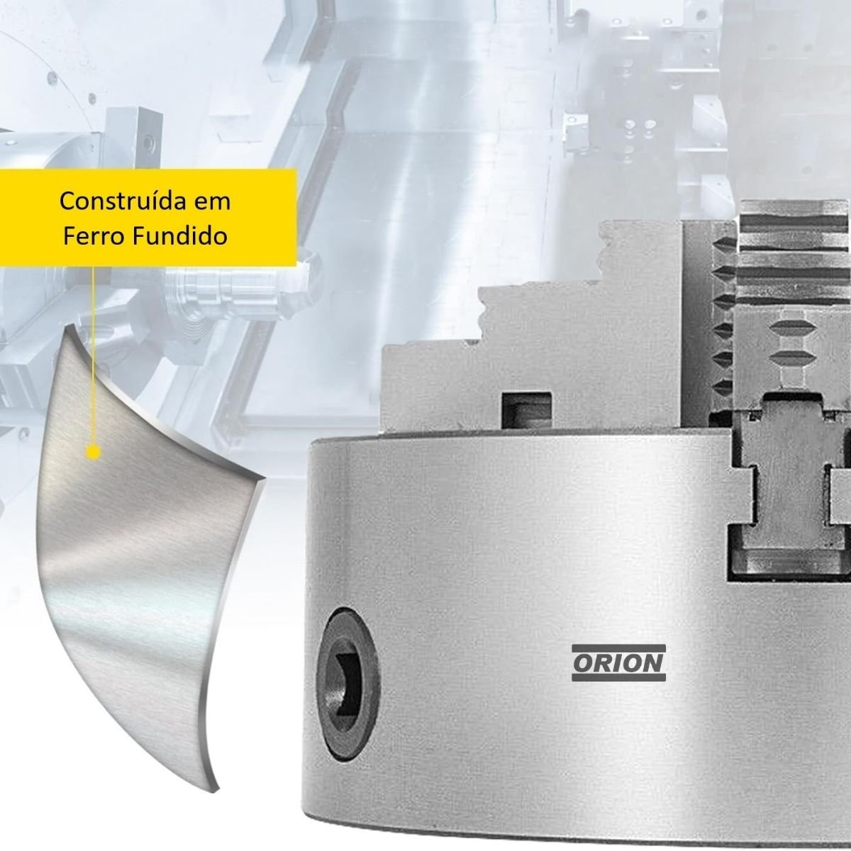placa de torno reversivel 3 castanhas 400mm - Imagem 9