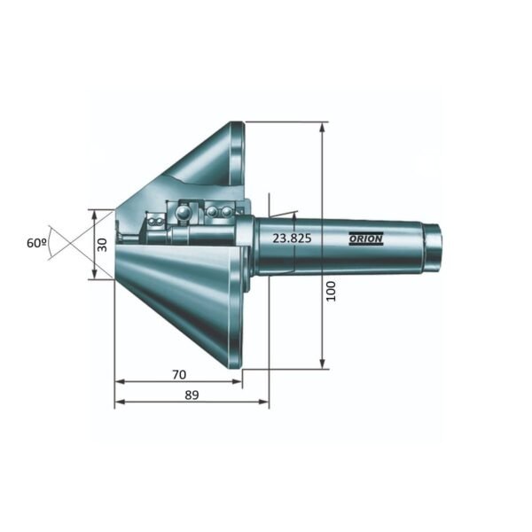 ponta rotativa para tubo cone morse 3 30x100 mm - Imagem 3