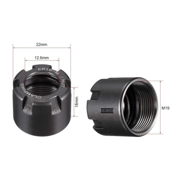 porca er16M tipo castelo m19x1 - Imagem 3