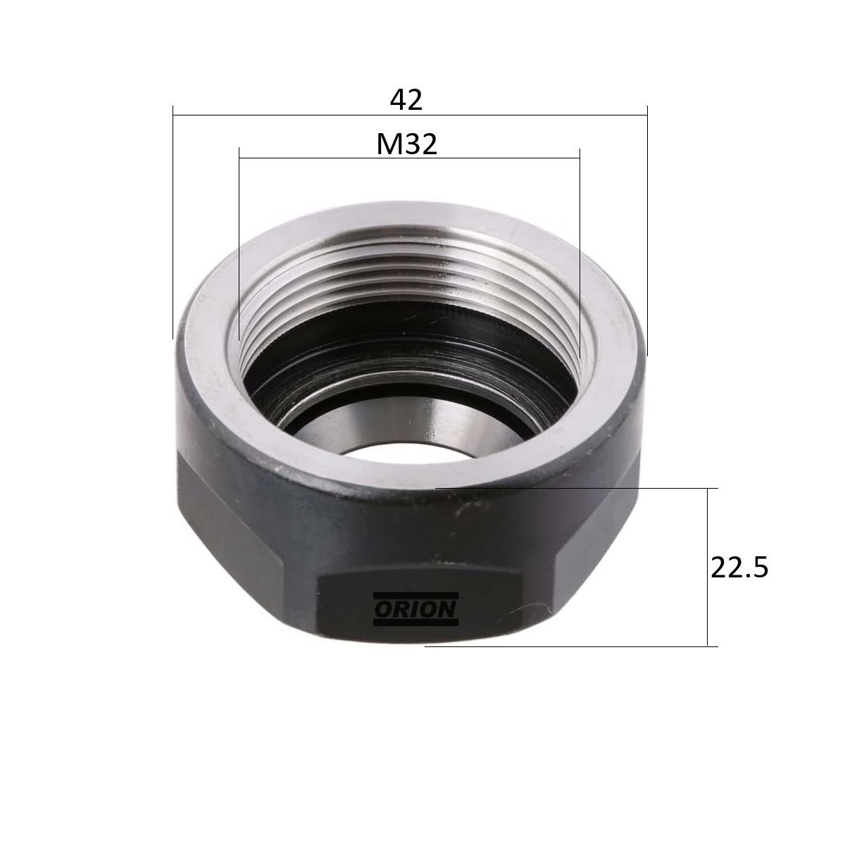 porca er25A m32x1.5 sextavada - Imagem 4