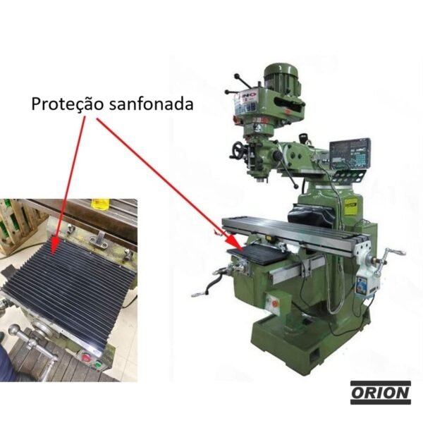 proteçao sanfonada para fresadora ISO30 380x330 mm - Imagem 6