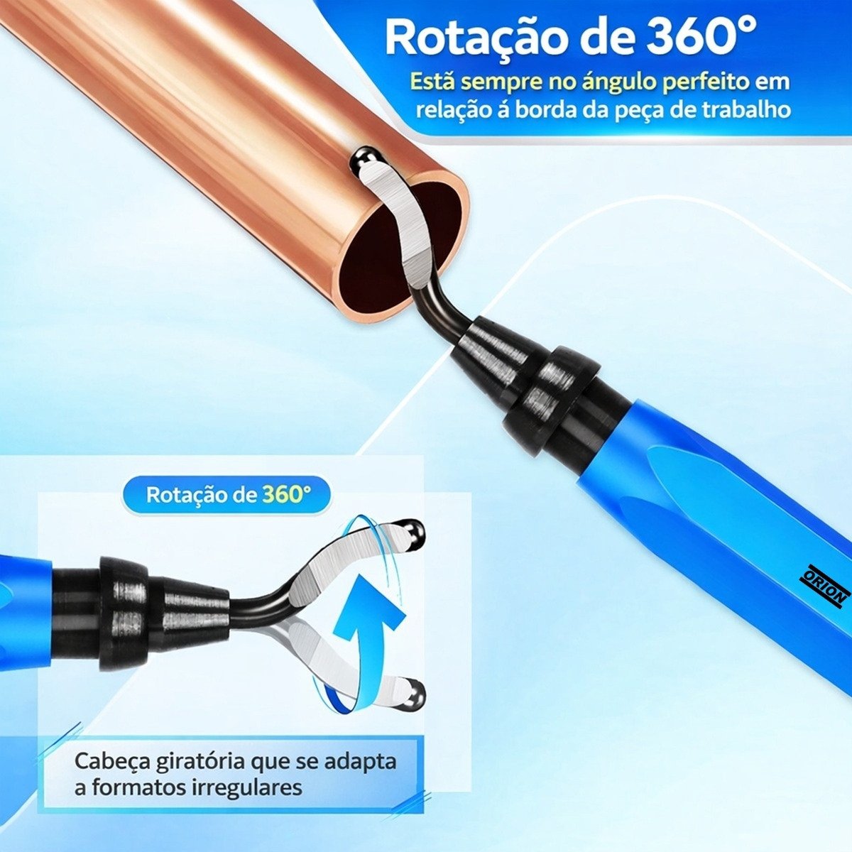 rebarbador manual com 10 laminas para aço aluminio plastico - Imagem 5