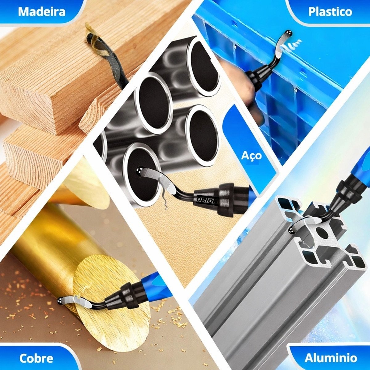 rebarbador manual com 10 laminas para aço aluminio plastico - Imagem 7