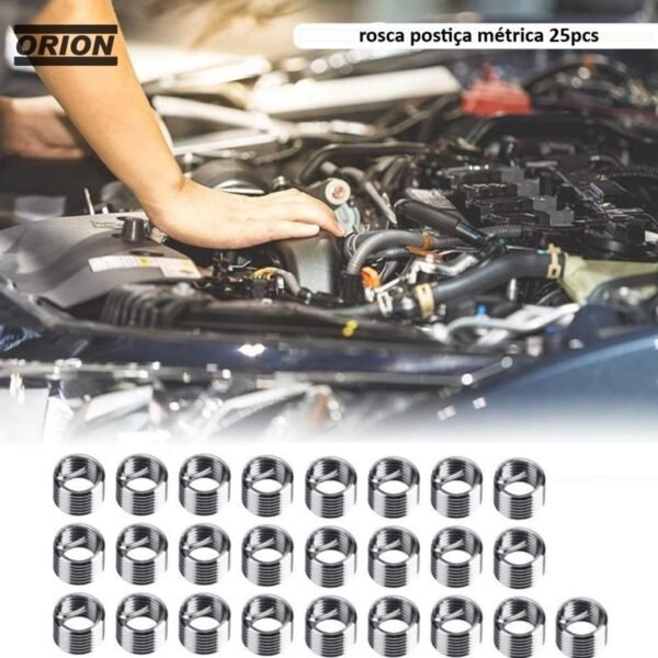 rosca postiça metrica m05x0,8 25 pcs 1,5x0 - Imagem 3