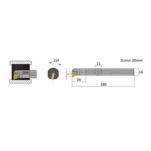 suporte snR 0016 q16 - Imagem 3