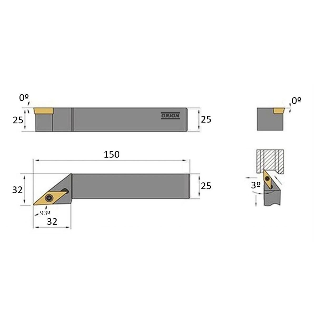 suporte svjcR 2525 m16 - Imagem 3