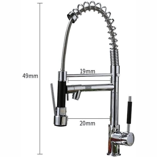 torneira cozinha gourmet monocomando flexivel cromado 92102 - Imagem 3